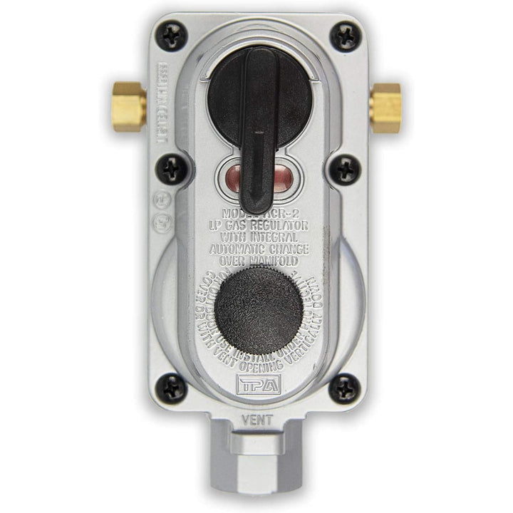2-Stage Auto Changeover LP Propane Gas Regulator for RVs, Vans, Trailers, Silver - Just Closeouts Canada Inc.