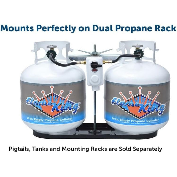 2-Stage Auto Changeover LP Propane Gas Regulator for RVs, Vans, Trailers, Silver - Just Closeouts Canada Inc.
