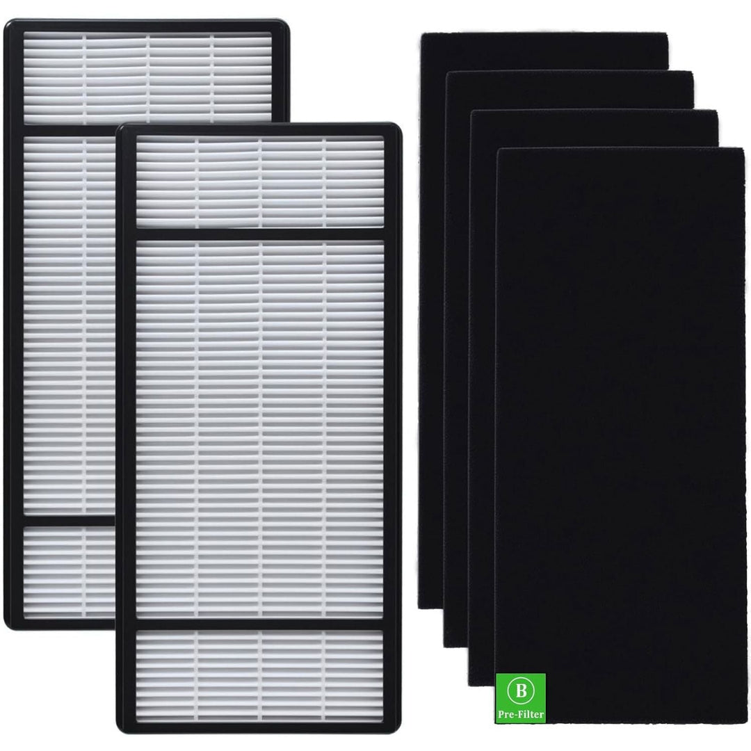 2 True HEPA Replacement Filter H and 4 Carbon Pre Filter B Compatible with Honeywell Filter HRF-H1 HRF-H2, Compatible with Honeywell HPA050, HPA060, HPA150, HPA160, HHT055, HHT155 Series Air Purifiers - Just Closeouts Canada Inc.