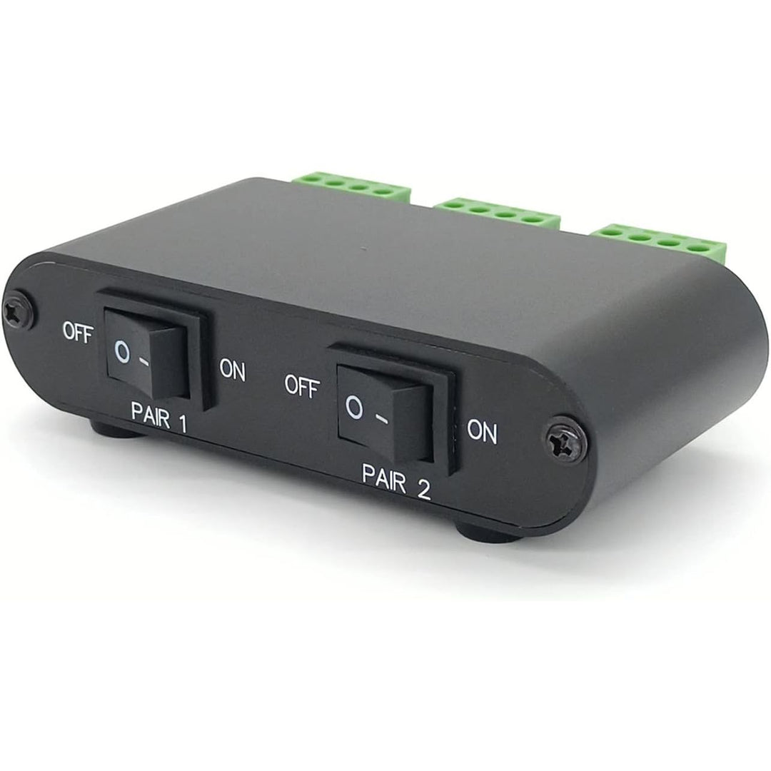 2 - Way Audio Stereo Speaker selector Switcher Box, Combiner Multi Zone A B Speaker Switch Distribution Controller Box - P21 - Just Closeouts Canada Inc.