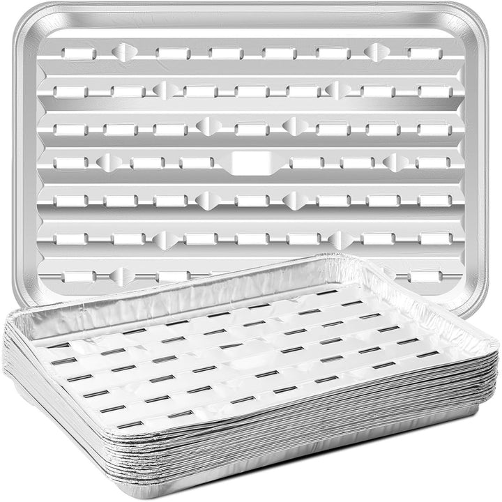 20 Disposable Perforated Aluminum Grill Pans, 9 × 13 in - Just Closeouts Canada Inc.