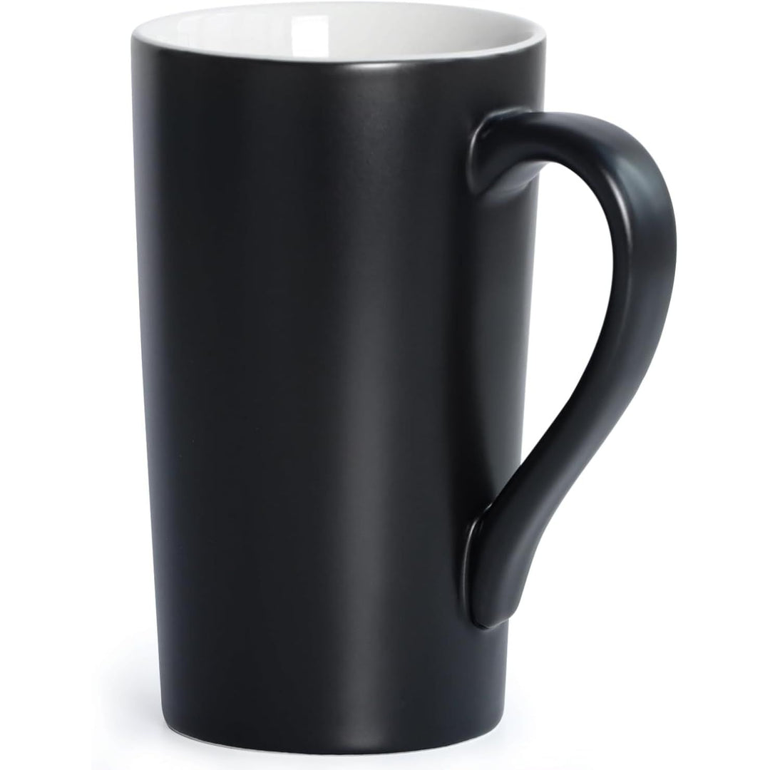 20 OZ Coffee Mug, Simple Large Tall Ceramic Cup, Harebe Smooth Ceramic Tea Cup for Office and Home, The Best Gift for Your Father, Husband and Friends, Big Capacity with Handle, Black - Just Closeouts Canada Inc.X002VPF01R