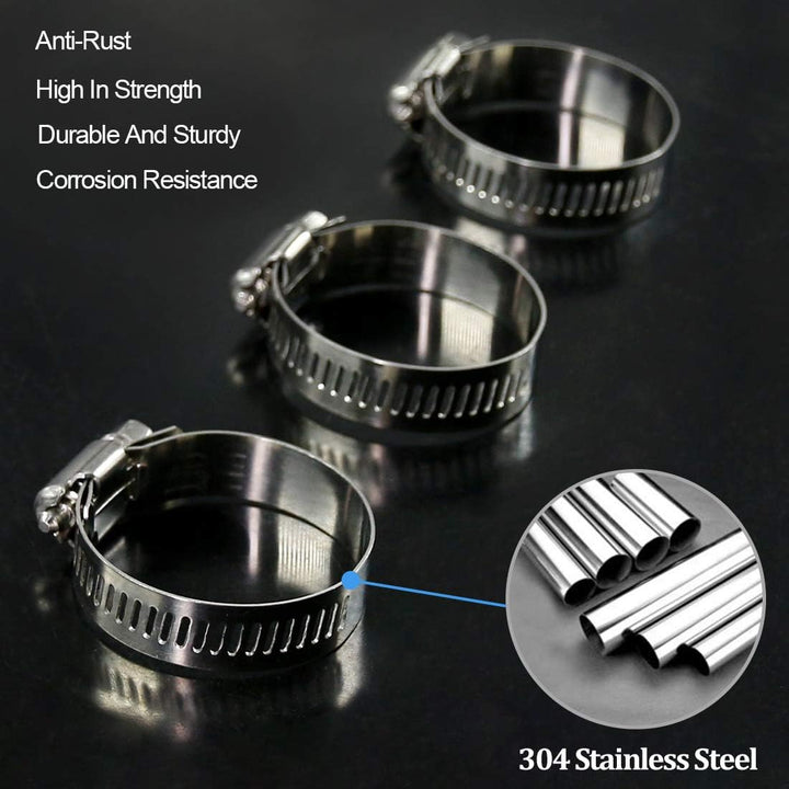 20-Pack 304 Stainless Steel Hose Clamps, 21–44 mm - Just Closeouts Canada Inc.X001X5Z377