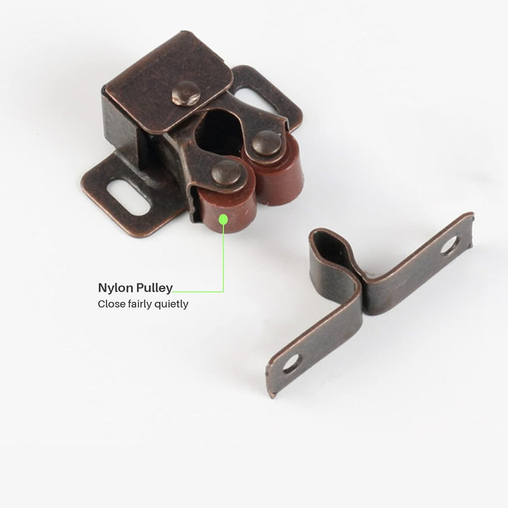 20 Pack Double Roller Catch Cabinet Latches with Spear Strike for Cupboard Closet Door,Bronze Tone Cabinet Latches and Catches - Just Closeouts Canada Inc.
