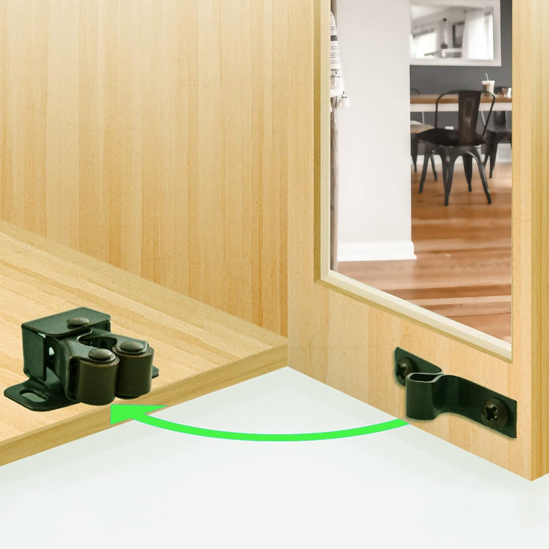 20 Pack Double Roller Catch Cabinet Latches with Spear Strike for Cupboard Closet Door,Bronze Tone Cabinet Latches and Catches - Just Closeouts Canada Inc.