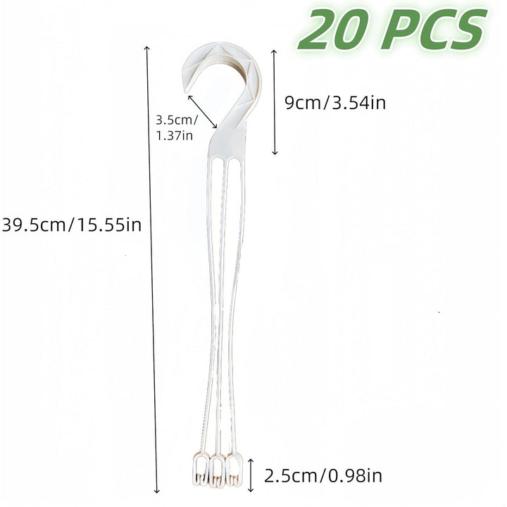 20 Pack Hanging Basket Hangers Hook, 39.5 cm Plastic Hanging Basket Chain, Garden Plant Hangers, Flower Plant Pot Hanger, for Plastic Flowerpot (White) - Just Closeouts Canada Inc.