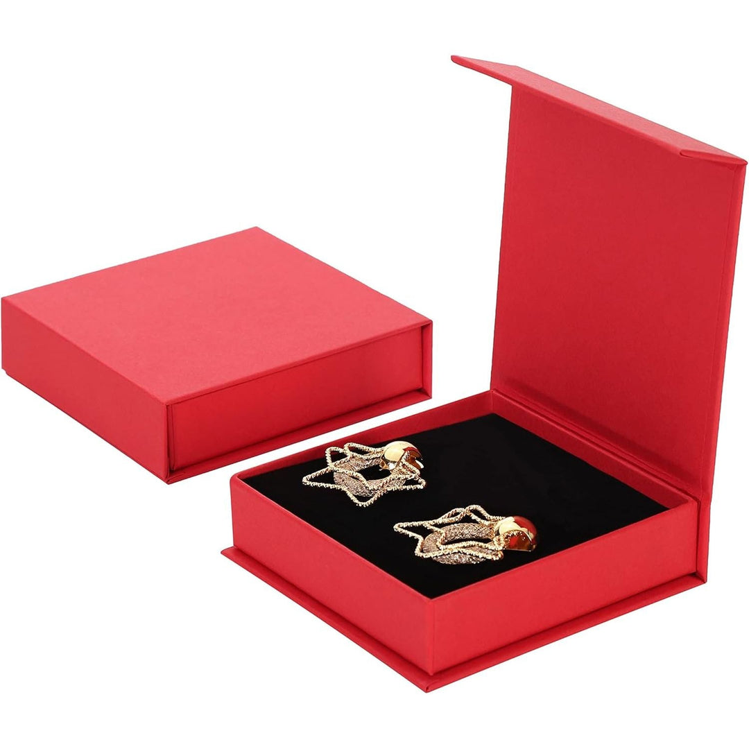 20 Pack Jewelry Gift Boxes Necklace Earring Ring Box Gift Box with Cotton Filled and Lids,Jewelry Box Gift Boxes 3.9x3.9x1.1inch (Red) - Just Closeouts Canada Inc.