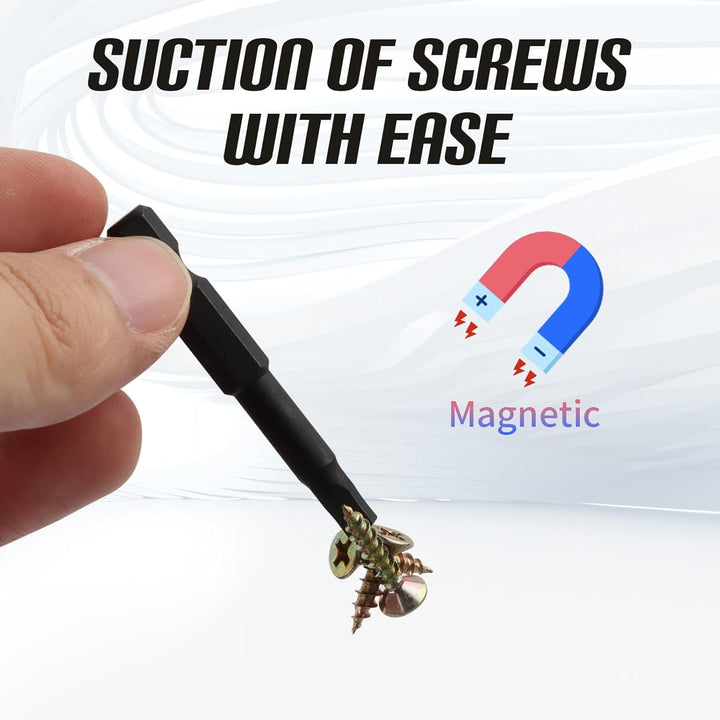 20 Piece Hex Head Allen Wrench Drill Bit Set (10pc SAE & 10pc Metric),Made from Premium S2 Steel Hex Bits 2.3inch Long Screwdriver Bit Set with for Drill bit Tools - Just Closeouts Canada Inc.