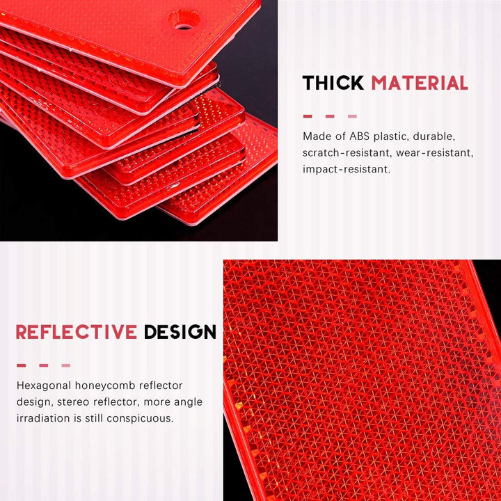20-Piece Red Adhesive Car Reflector Set - Just Closeouts Canada Inc.X002AZXCYZ