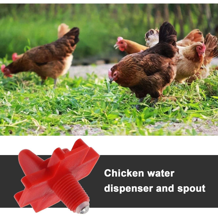 20 Sets Chicken Waterer Drinker Feeders Nipples with Install Tools, Red Horizontal Side Mount Anti-Leak Automatic Water System for Poultry with Rubber Seal and Wing Nuts - Just Closeouts Canada Inc.X004DVK0AX