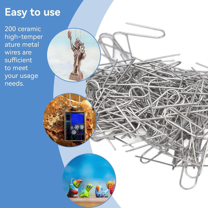 200 Nichrome U-Hooks for Glass Fusing and Ceramics - Just Closeouts Canada Inc.X003WW2II1