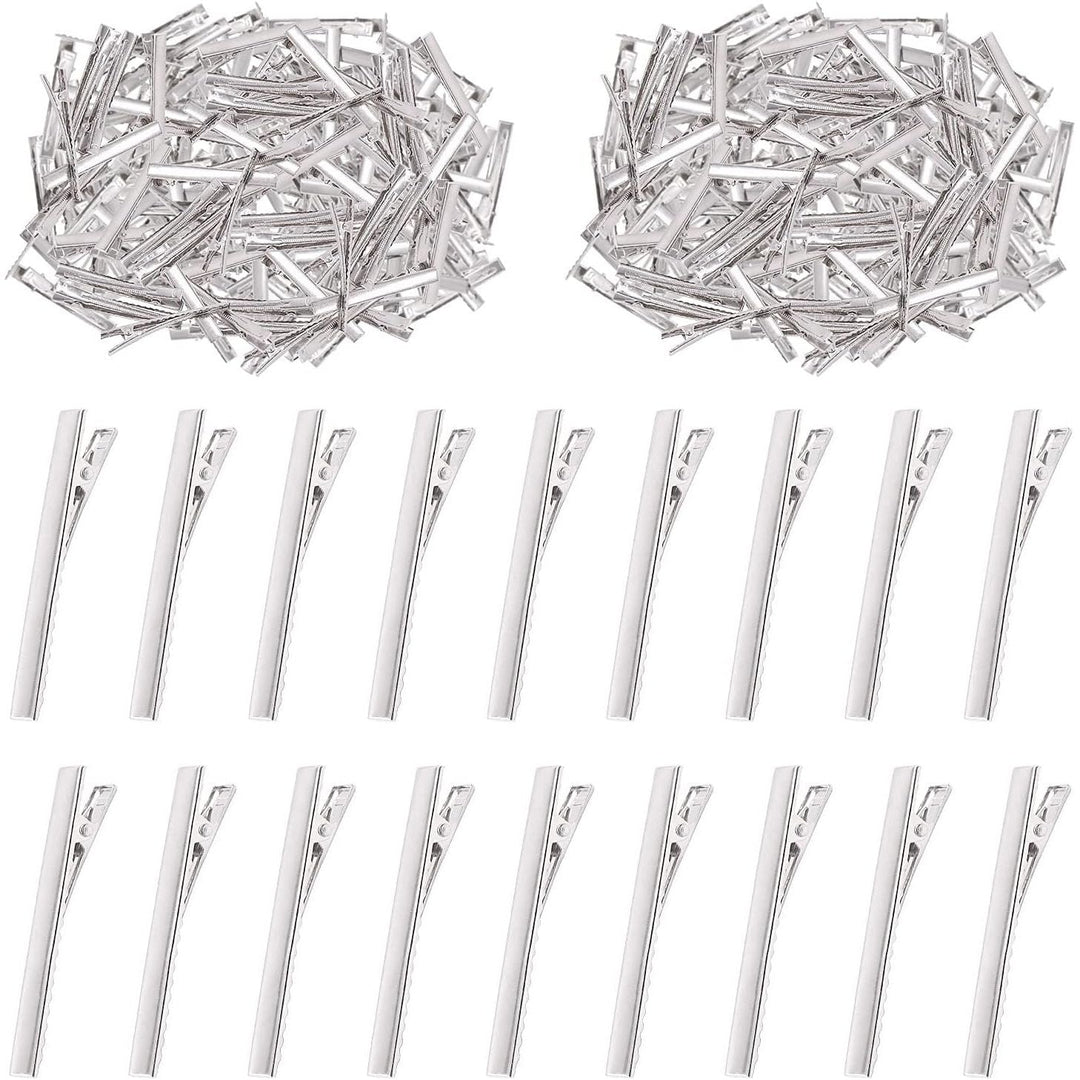 200-Piece 2.6-Inch Silver Metal Alligator Hair Clips - Just Closeouts Canada Inc.X002VW2F1N