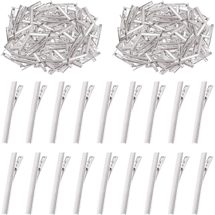 200-Piece 2.6-Inch Silver Metal Alligator Hair Clips - Just Closeouts Canada Inc.X002VW2F1N