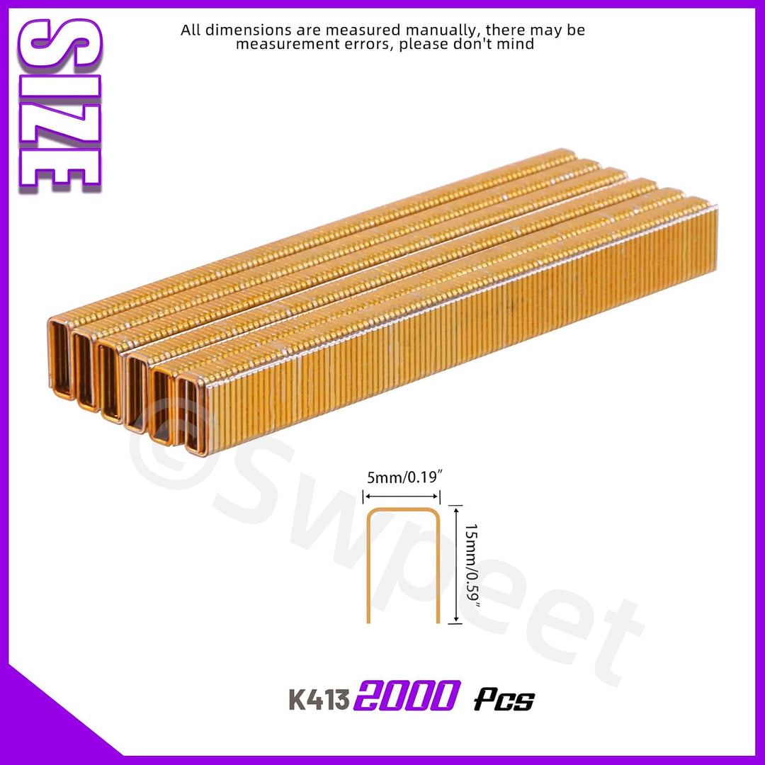 2,001-Piece K413 Narrow Crown Staple Kit, 1/4 x 1/2 Inch - Just Closeouts Canada Inc.X003U3P221