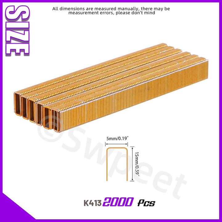 2,001-Piece K413 Narrow Crown Staple Kit, 1/4 x 1/2 Inch - Just Closeouts Canada Inc.X003U3P221
