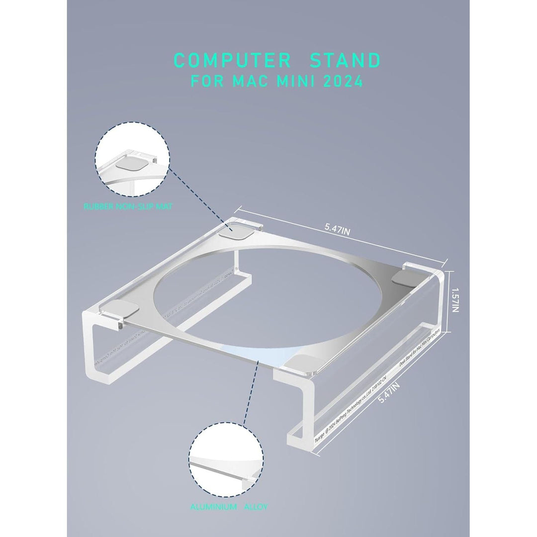 2024 Mac mini Computer Stand,Desk Mount for Mac mini M4/M4 Pro, Provides Better Air Flow Heat Dissipation and Support.Anti - Slip and Drop - Off Design. - Just Closeouts Canada Inc.X004IHDPJ5