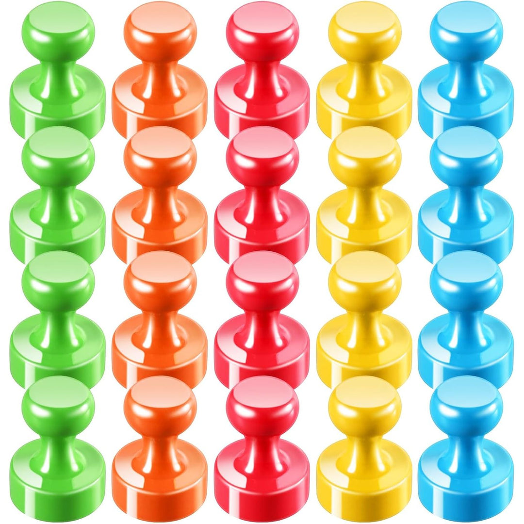 20Pack Multicolored Refrigerator Magnets Cute Magnets Locker Magnets for Dry Erase Board Small Magnetic Push Pins Metal Refrigerator Whiteboard Fridge - Just Closeouts Canada Inc.