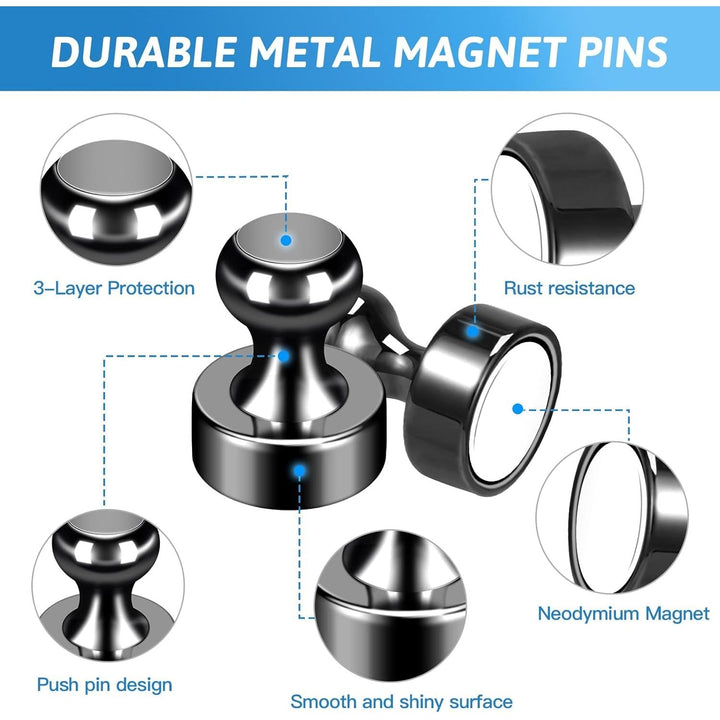 20Pack Strong Magnets for Refrigerator Neodymium Fridge Magnets Adult Magnets for Dry Erase Board Lockers Whiteboard Kitchen Home Office Classroom Black - Just Closeouts Canada Inc.X0035TA5OF