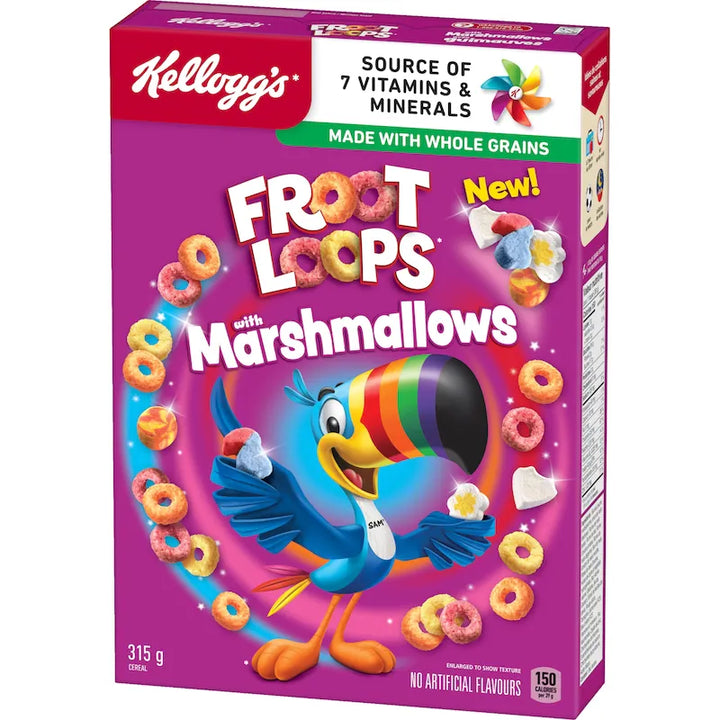 Kelloggs Froot Loops Fruit Loops Cereal With Marshmallows, 315g