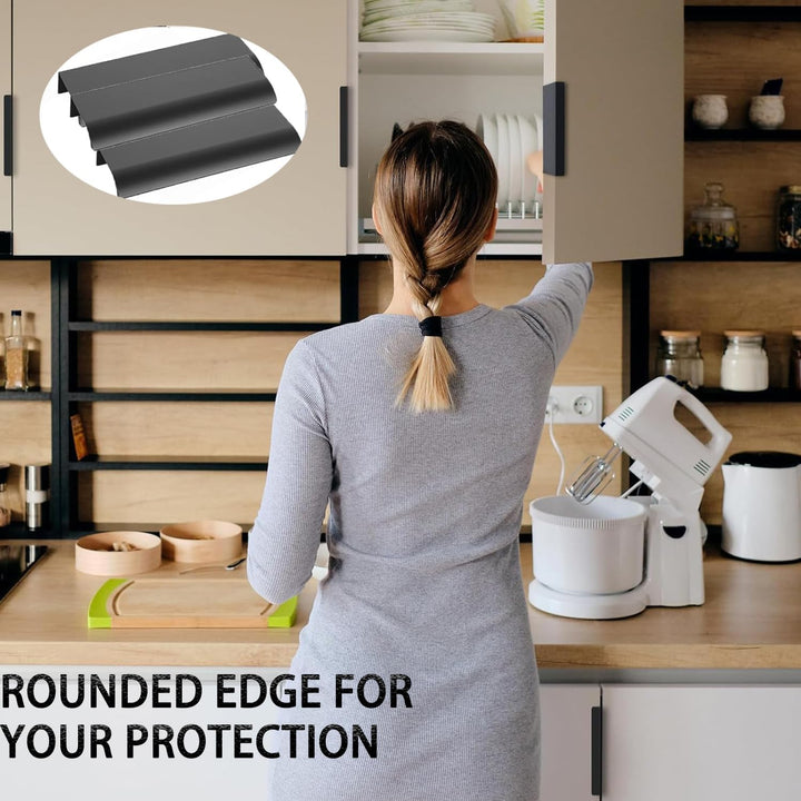 22-Piece Black Concealed Cabinet Edge Pulls, 4.7 in - Just Closeouts Canada Inc.X004MOC9Z5