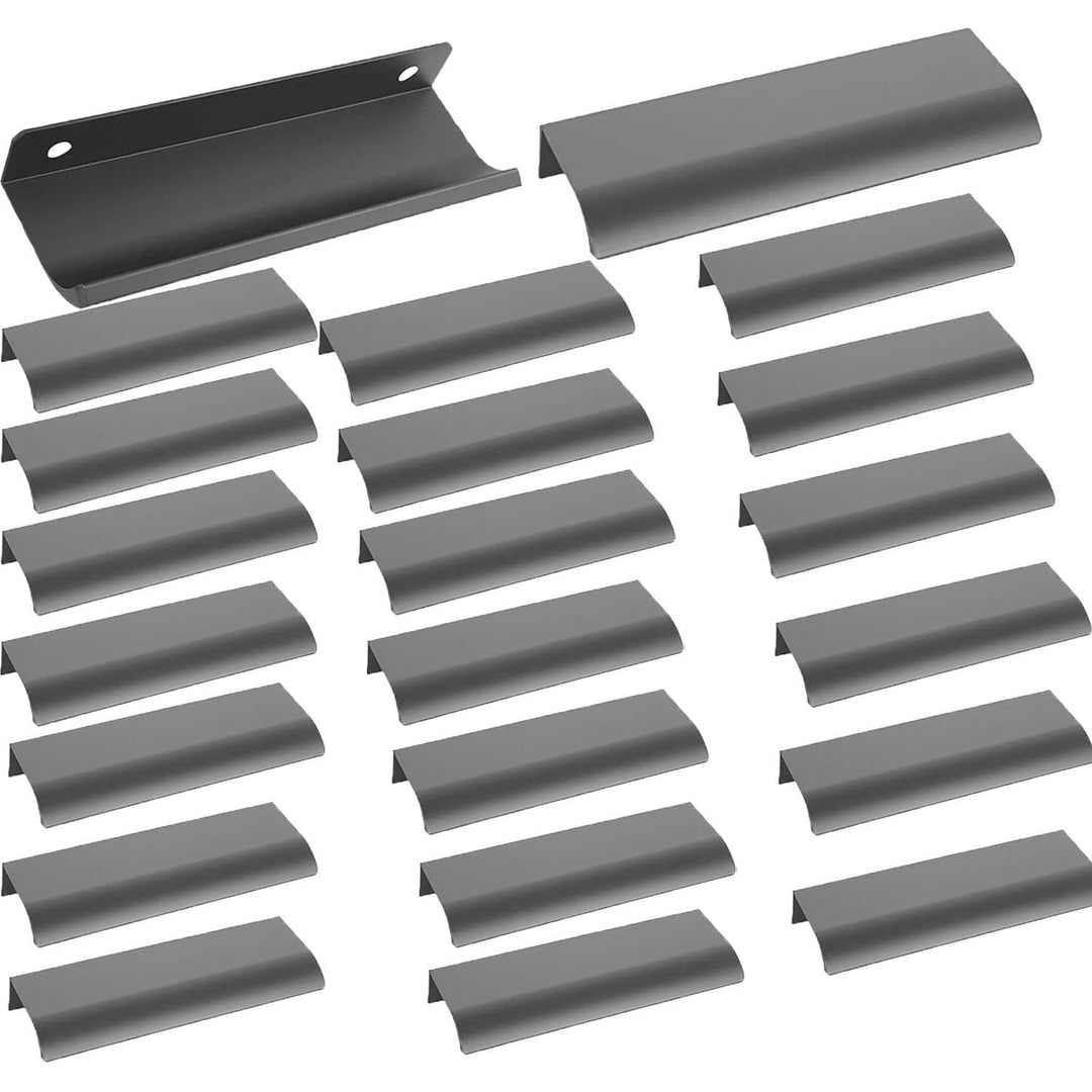 22-Piece Black Concealed Cabinet Edge Pulls, 4.7 in - Just Closeouts Canada Inc.X004MOC9Z5