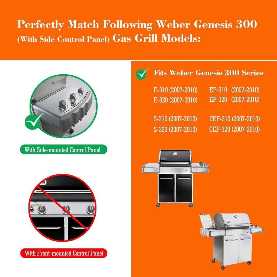 24.5" for Weber Genesis Flavorizer Bars, Fits Genesis 300 Series E310 with Side - Mounted Control Panel Gas Grills(2007 - 2010). - Just Closeouts Canada Inc.