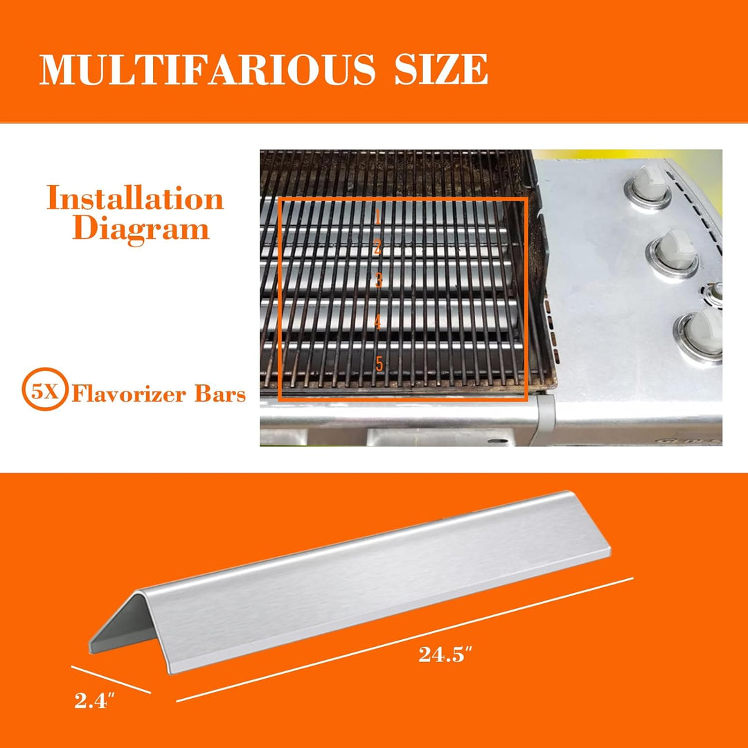 24.5" for Weber Genesis Flavorizer Bars, Fits Genesis 300 Series E310 with Side - Mounted Control Panel Gas Grills(2007 - 2010). - Just Closeouts Canada Inc.