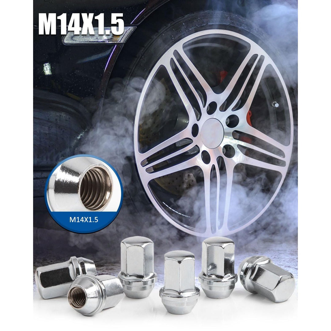 24pcs 14x1.5 Lug Nuts Chrome, 1.8 Inch 45mm Length, 7/8" 22mm Hex, OEM Factory Style M14x1.5 Wheel Lug Nuts, Closed End Large Acorn Seat - Just Closeouts Canada Inc.X0043L7K3D