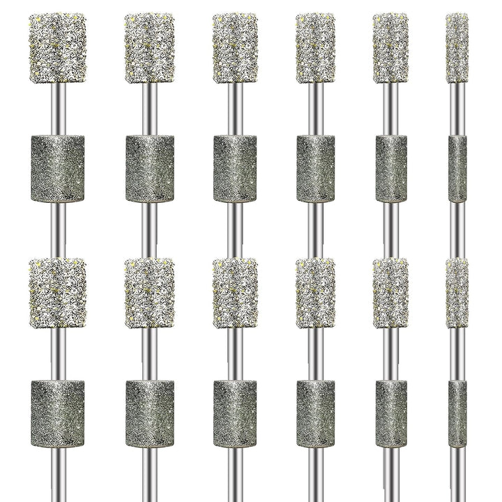 24pcs Diamond Drill Grinding Bit Compatible with Dremel Diamond File Sanding Set Stone Carving Rotary Tools Polishing Kits Glass Drill Bit 1/8" Shank Accessories for Wood Glass Ceramics Carving - Just Closeouts Canada Inc.X004P3W20Z