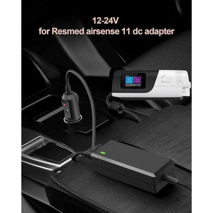 24V 2.71A Car Adapter for Resmed Airsense 11 DC Adapter 12V-24V Compatible with ResMed AirSense 11 ResMed AirMini Air11 65W 39205 E1399 390010 R390-7230 Resmed CPAP Machines Power Supply Travel - Just Closeouts Canada Inc.