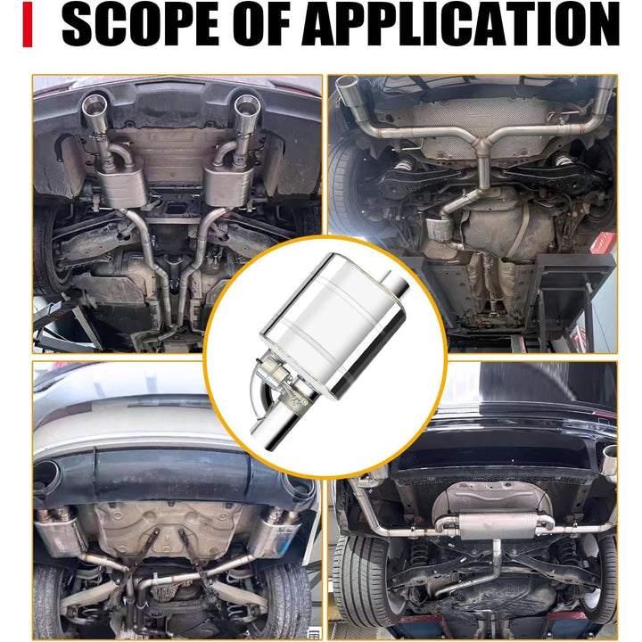 2.5 Inch Valvetronic Exhaust Cutout with Muffler Cat Back Exhaust System Valve Kit - Just Closeouts Canada Inc.