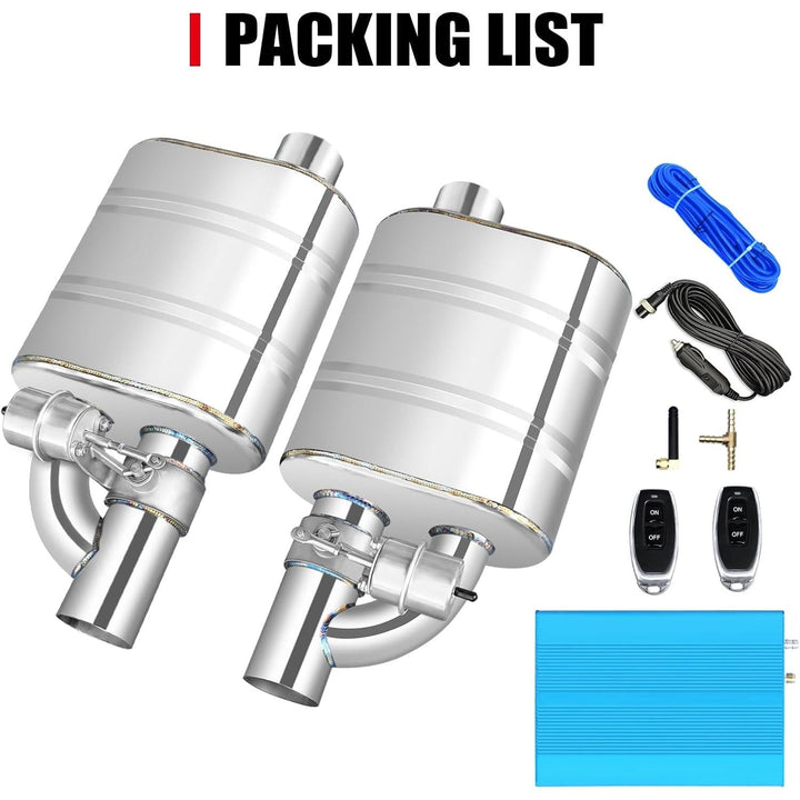 2.5 Inch Valvetronic Exhaust Cutout with Muffler Cat Back Exhaust System Valve Kit (2pcs) - Just Closeouts Canada Inc.