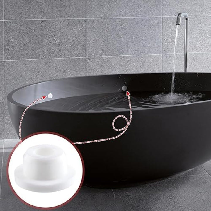 26-Piece White Silicone Bathtub Jet Cover Assortment, 5 Sizes - Just Closeouts Canada Inc.