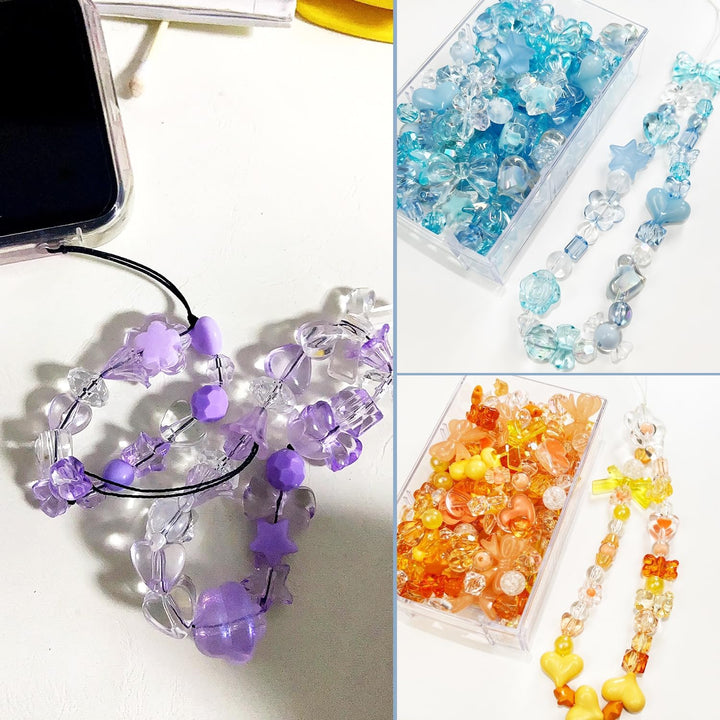 270 - 300 Pcs Cute Assorted Beads for Jewelry Making, Acrylic Kawaii Beads for Bracelets Making Flower Bowknot Bulk DIY Jewelry Making Bracelet Necklaces Phone Lanyard Chains - Just Closeouts Canada Inc.