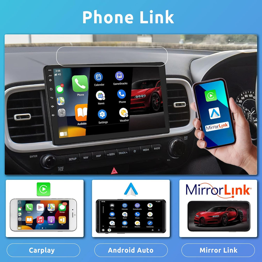 2G 32G Android Car Stereo for Toyota Corolla 2009 - 2013 with Carplay Android Auto 9’’ Touch Screen Car Radio Bluetooth GPS WiFi FM Mirror Link RCA USB SWC + Backup Camera - Just Closeouts Canada Inc.