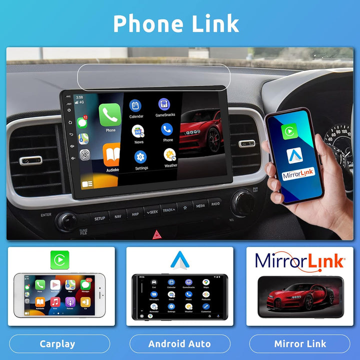 2G 32G Android Car Stereo for Toyota Corolla 2009 - 2013 with Carplay Android Auto 9’’ Touch Screen Car Radio Bluetooth GPS WiFi FM Mirror Link RCA USB SWC + Backup Camera - Just Closeouts Canada Inc.