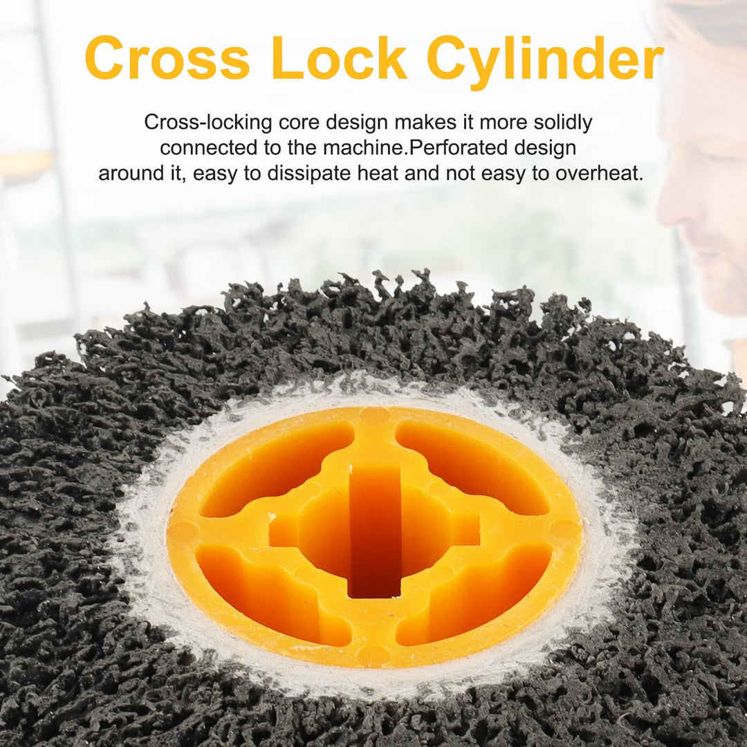 2Pack Abrasive Drum Paint and Rust Remover, 40 Grit Abrasive Wheel Wire Drawing Polishing Wheel for Wood Metal Surface Polishing, 4.5" x 4" (2) - Just Closeouts Canada Inc.