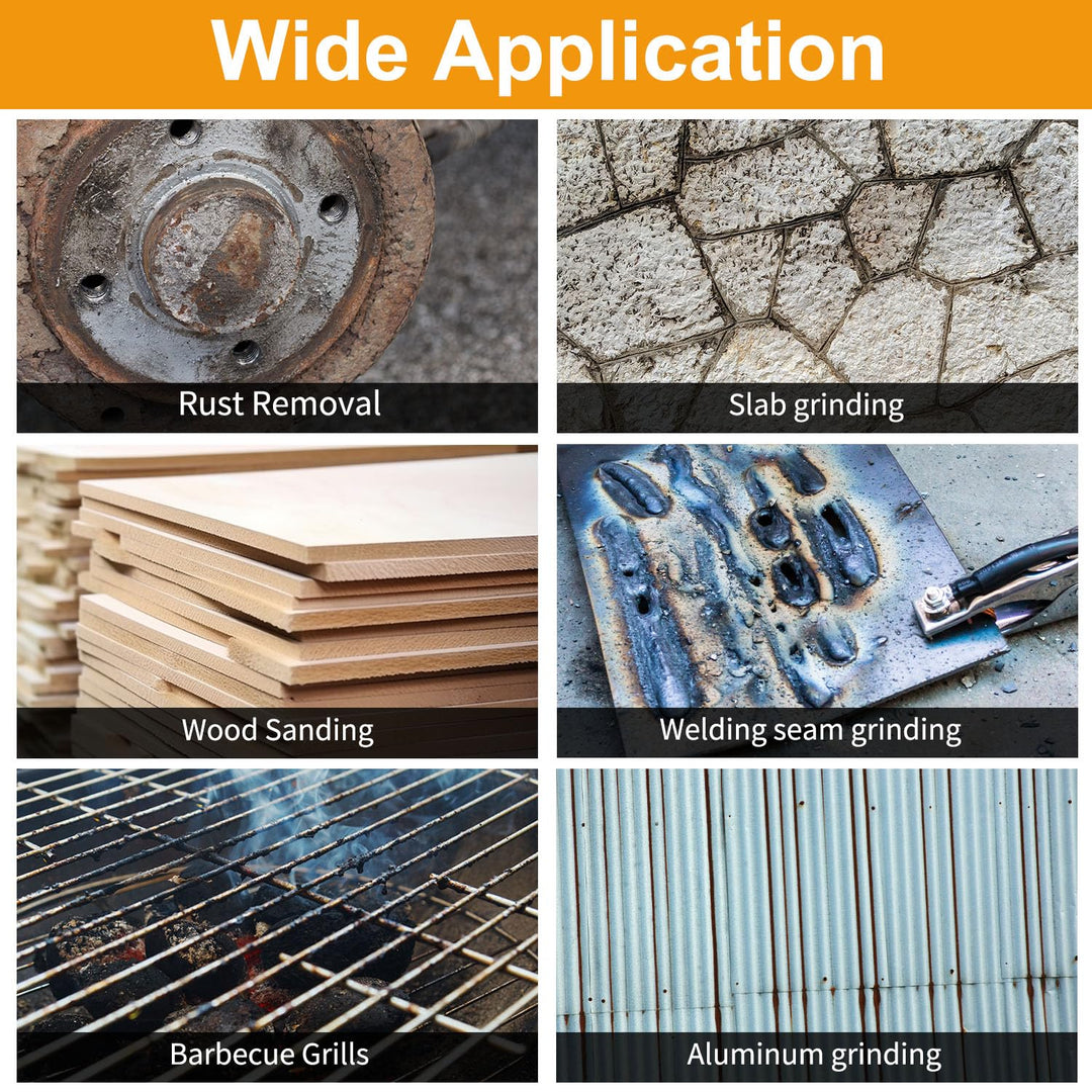 2Pack Abrasive Drum Paint and Rust Remover, 40 Grit Abrasive Wheel Wire Drawing Polishing Wheel for Wood Metal Surface Polishing, 4.5" x 4" (2) - Just Closeouts Canada Inc.