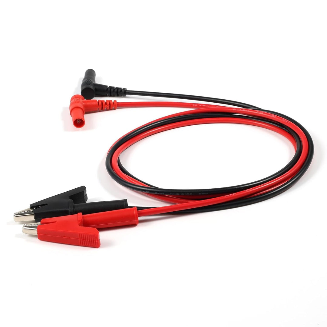 2Pcs Multimeter Test Lead Accessory, Alligator Clips to Banana Plugs, 15A 1000V, 3.5ft Silicone Cable, Black & Red - Just Closeouts Canada Inc.X00440H4VV