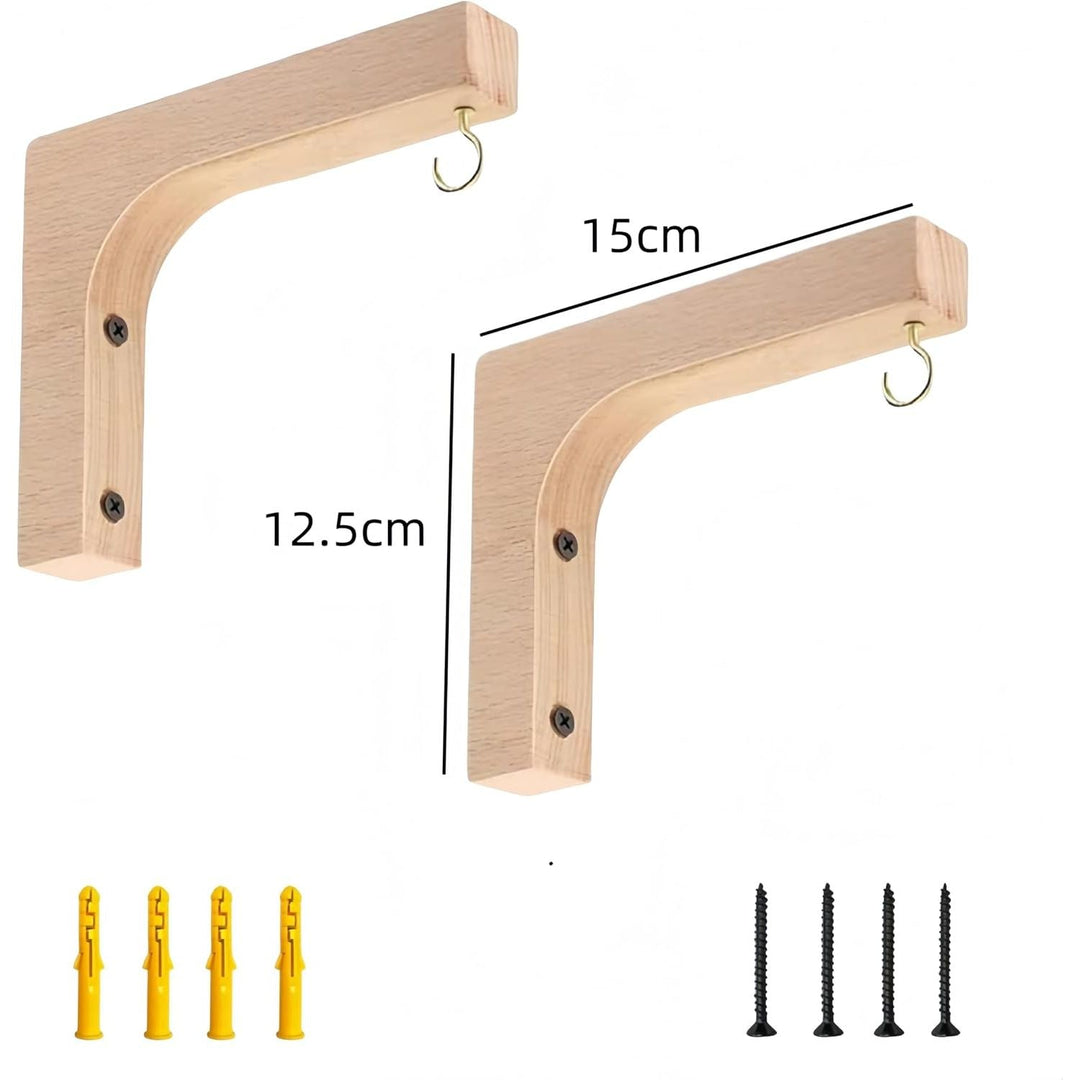 2Pcs Plant Wall Hangers Wooden Plant Hooks, Plant Hangers Indoor, for Planters Lanterns Flower Bracket Wind Chimes Decoration Hooks - Just Closeouts Canada Inc.