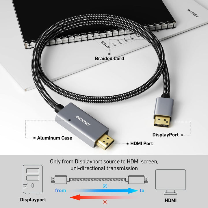 3-Foot DisplayPort to HDMI 4K Cable - Just Closeouts Canada Inc.