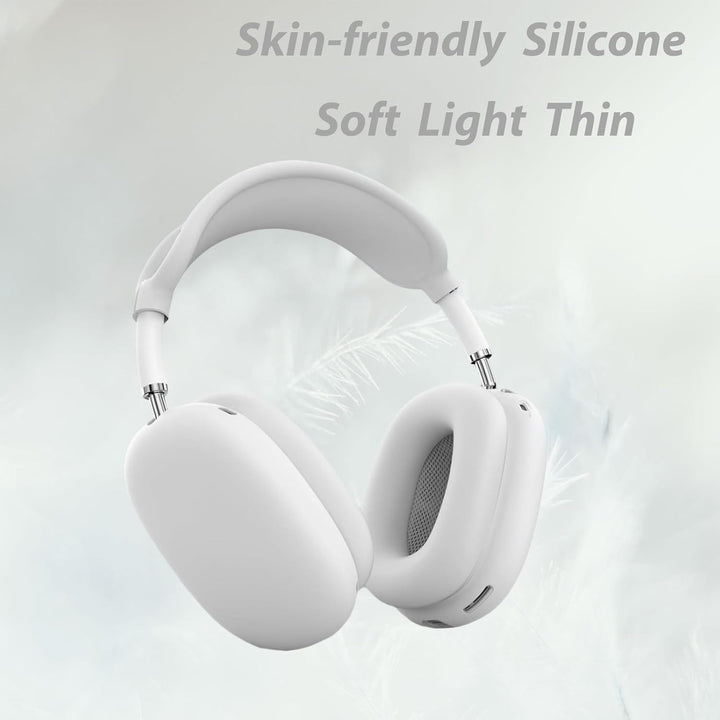 3 in 1 Silicone Case Cover for AirPods Max Headphones, Anti - Scratch Ear Pad/Ear Cups/Headband Cover for AirPod, Accessories Silicone Protector for Apple AirPods (White) - Just Closeouts Canada Inc.