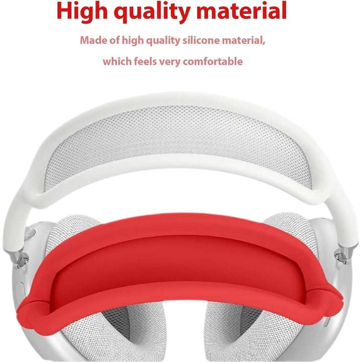 3 in 1 Silicone Case Cover for AirPods Max Headphones, Anti - Scratch Ear Pad/Ear Cups/Headband Cover for AirPod Max, Accessories Silicone Protector for Apple AirPods Max (Red) - Just Closeouts Canada Inc.