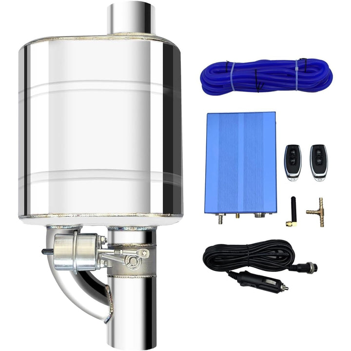 3 Inch Valvetronic Exhaust Cutout with Muffler Cat Back Exhaust System Valve Kit - Just Closeouts Canada Inc.