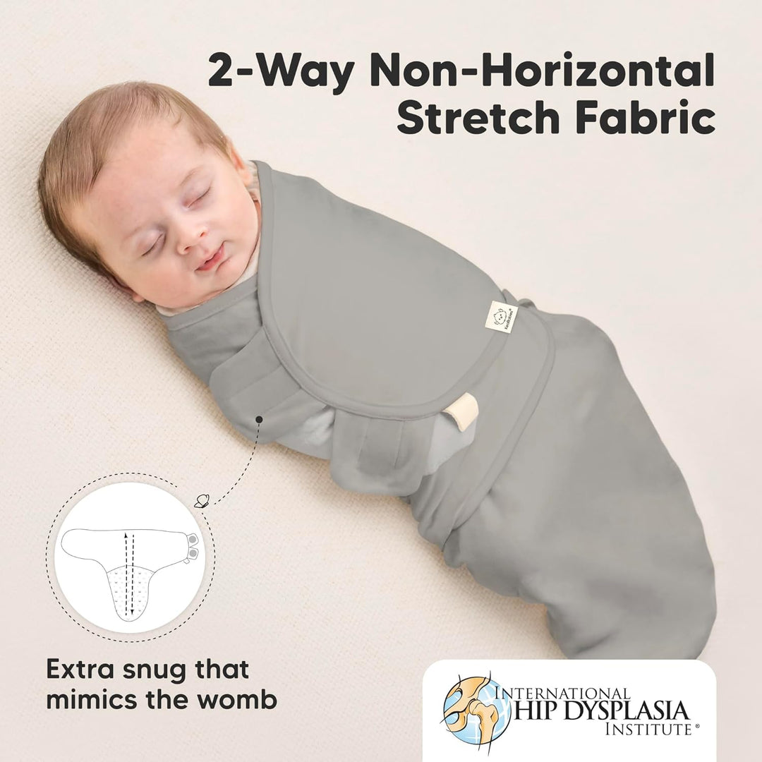 3 - Pack Organic Baby Swaddle Sleep Sacks - Swaddles for Newborns, Infant 0 - 3 Months, Baby Girls, Boys, Soft & Snug Newborn Sleep Sack, Nursery Swaddling Blankets, Easy to Use (Ripple) - Just Closeouts Canada Inc.