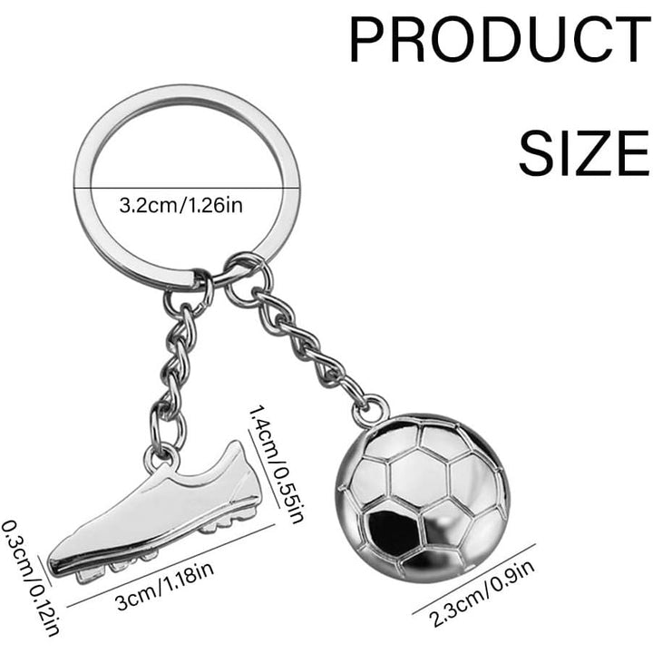 3-Piece Silver Soccer Ball and Shoe Keychain Set - Just Closeouts Canada Inc.X004MRGBNN