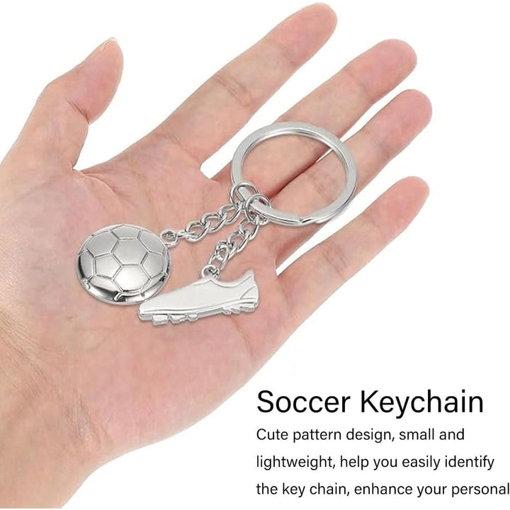 3-Piece Silver Soccer Ball and Shoe Keychain Set - Just Closeouts Canada Inc.X004MRGBNN