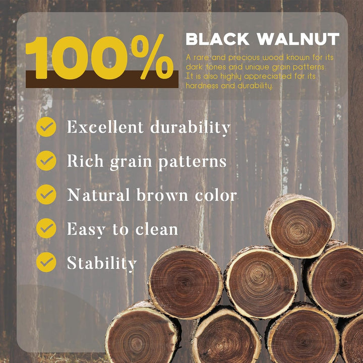 3 Wood Coasters with Leather Holder, GOH DODD Set of 8 Wooden Coaster Set for Drinks Desk Coffee Table Home Kitchen Office Bar, Tabletop Protection Living Room Decor, 4 Inch - Just Closeouts Canada Inc.