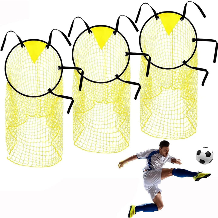 3 Yellow 45 cm Soccer Goal Target Nets - Just Closeouts Canada Inc.