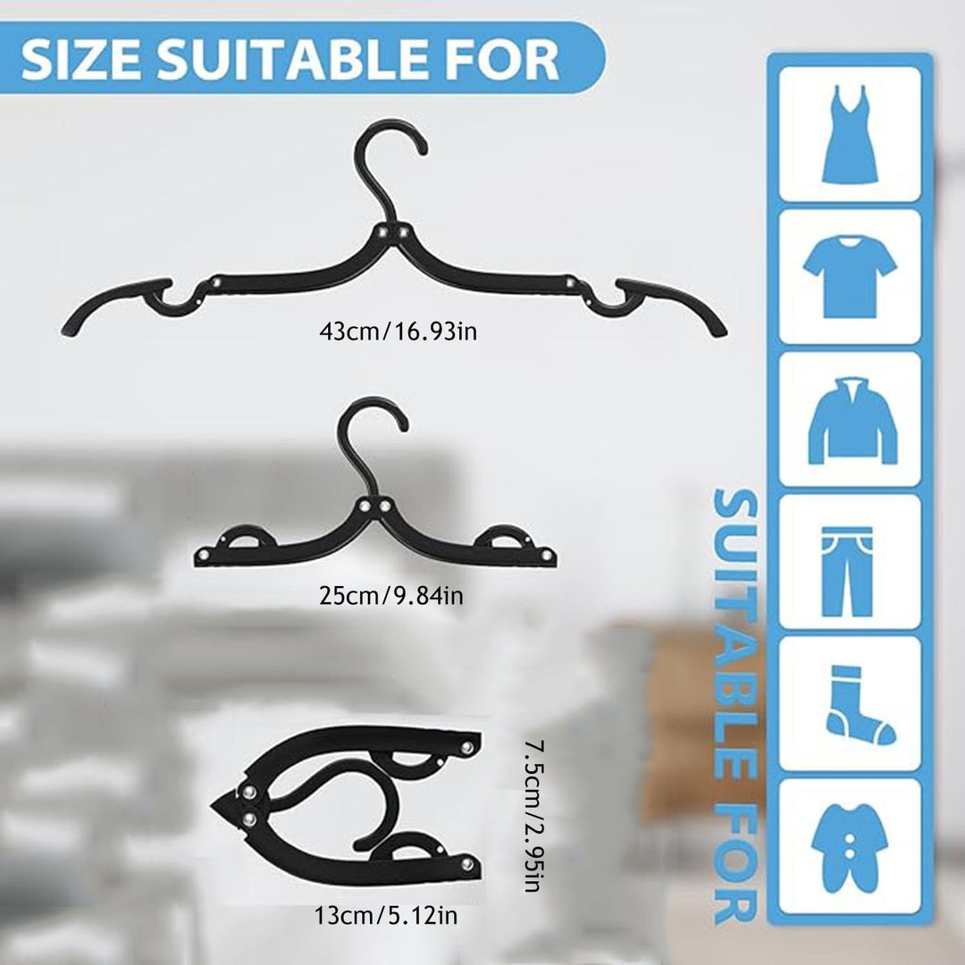 30 Black Foldable Travel Clothes Hangers - Just Closeouts Canada Inc.